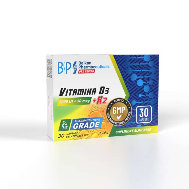 Vitamina D3 + K2 BP, caps. N30